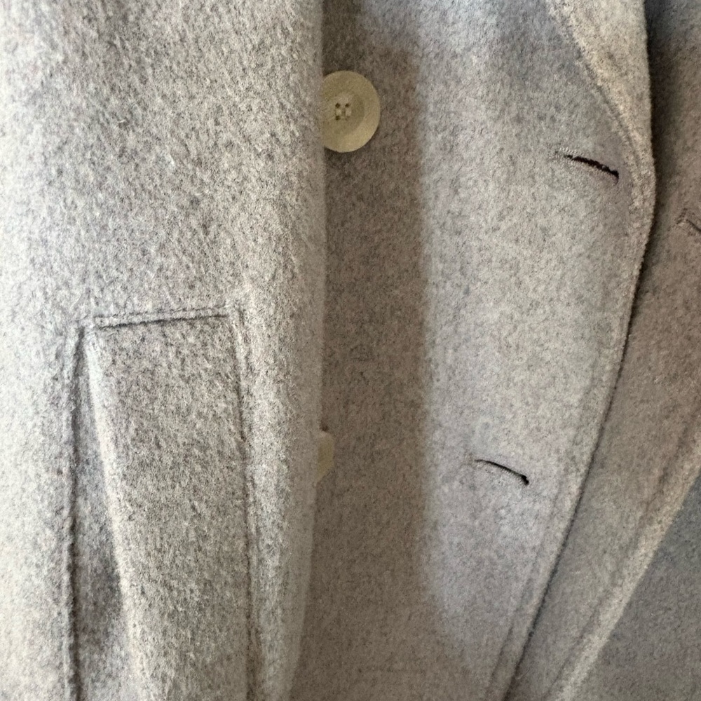 LOFT Women's Gray Double-Breasted Pea Coat - Picture 5 of 8